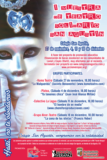 Cartel de la 1ª muestra de teatro solidario San Agustín.